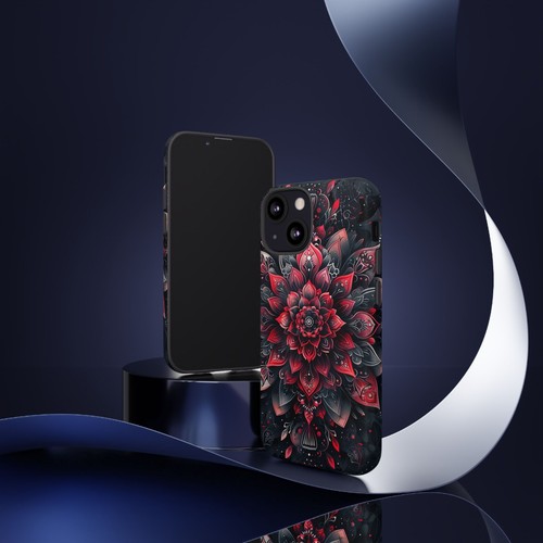 Red Mandala Lotus Phone Case for iPhone, Samsung Galaxy, Pixel - 第 106/240 張圖片