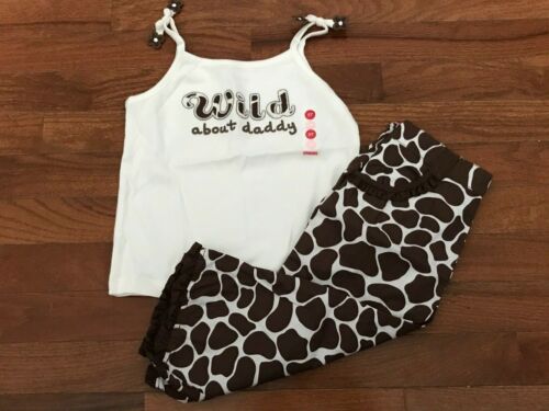 New Gymboree Girls Safari Fashion Wild About Daddy Top and Giraffe Pant 5 5T - Picture 1 of 11