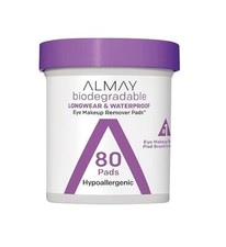 NEW Almay Biodegradable Makeup Remover Pads Longwear  Waterproof Hypoallergenic