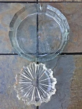 Vintage STOP SIGN Octagon Large Tobacco Ashtray + Dainty Cigarette Tray SET ❤️j8