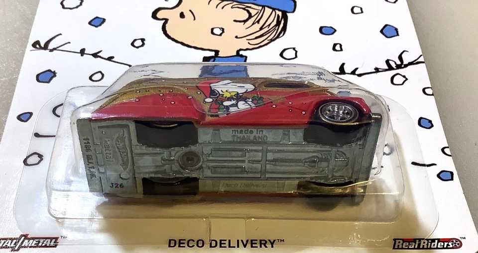 Hot Wheels Deco Entrega Cacahuetes Linus Snoopy Cultura Pop Navidad Jinetes Reales Foto 3 de 4