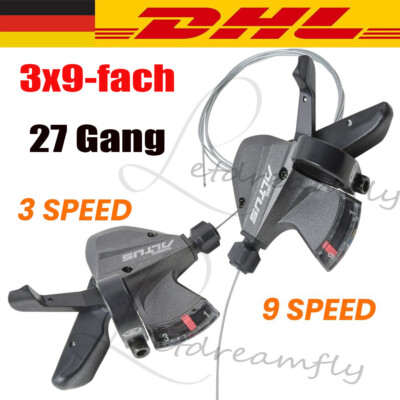 2x Fahrrad Schalthebel Altus MTB SL- M370 für Shimano 3x9-fach 27-Gang Schaltung