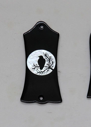 Truss Rod Cover with Raven Silhouette Inlay will fit Gibson