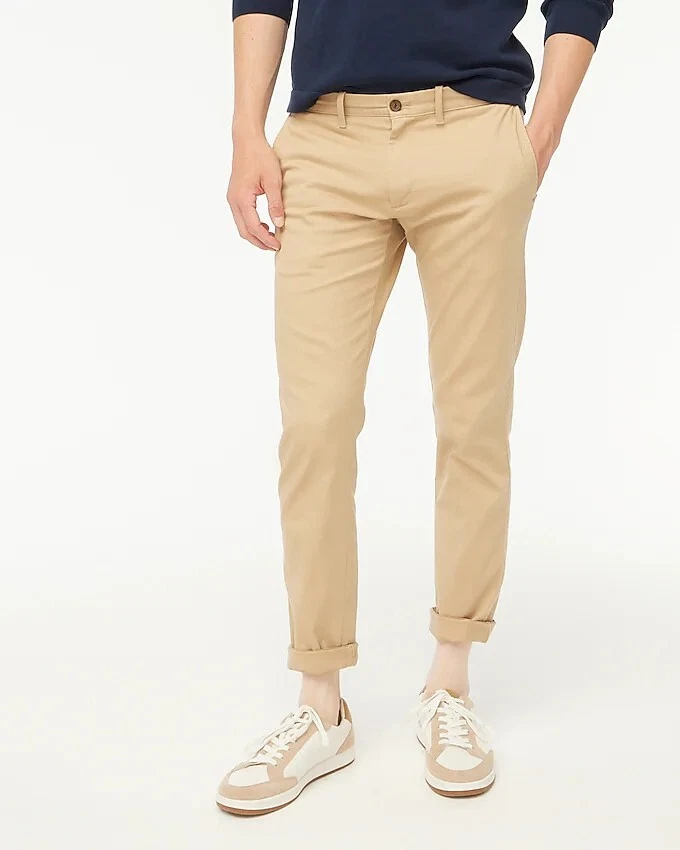 NWT J Crew Pants Mens 29 x 32 Mercantile Slim Flex Fit Flat Front Khaki Chino