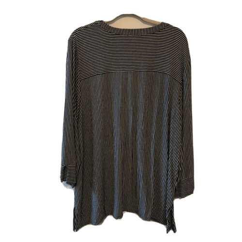 Chicos tunica top donna XXL multicolore righe boho look a strati blusa elasticizzata - Foto 3 di 6