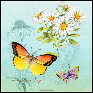 DIY Chart Counted Cross Stitch Patterns Needlework Butterfly Flowers