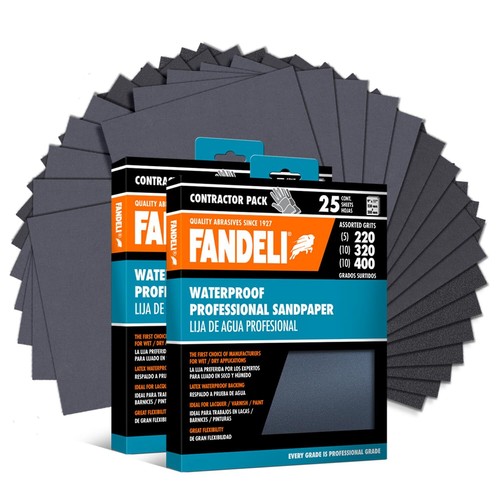 |Waterproof Sandpaper |Assorted Grits 220 320 400 |50 Sheets of 23 x 28 cm |W... - 第 1/9 張圖片
