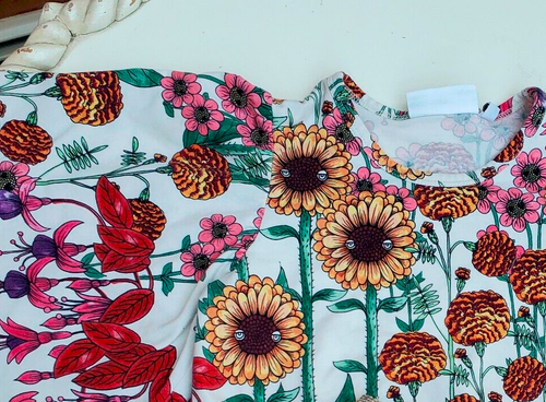 Mini Rodini Wild Flower Sunflower Dress Flutter Sleeve 4 5Y 104 110 ( 16000) - Picture 6 of 9