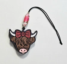 Air Freshener Car Freshie "Very Vanilla" Small Highland Cow Head Car & Home