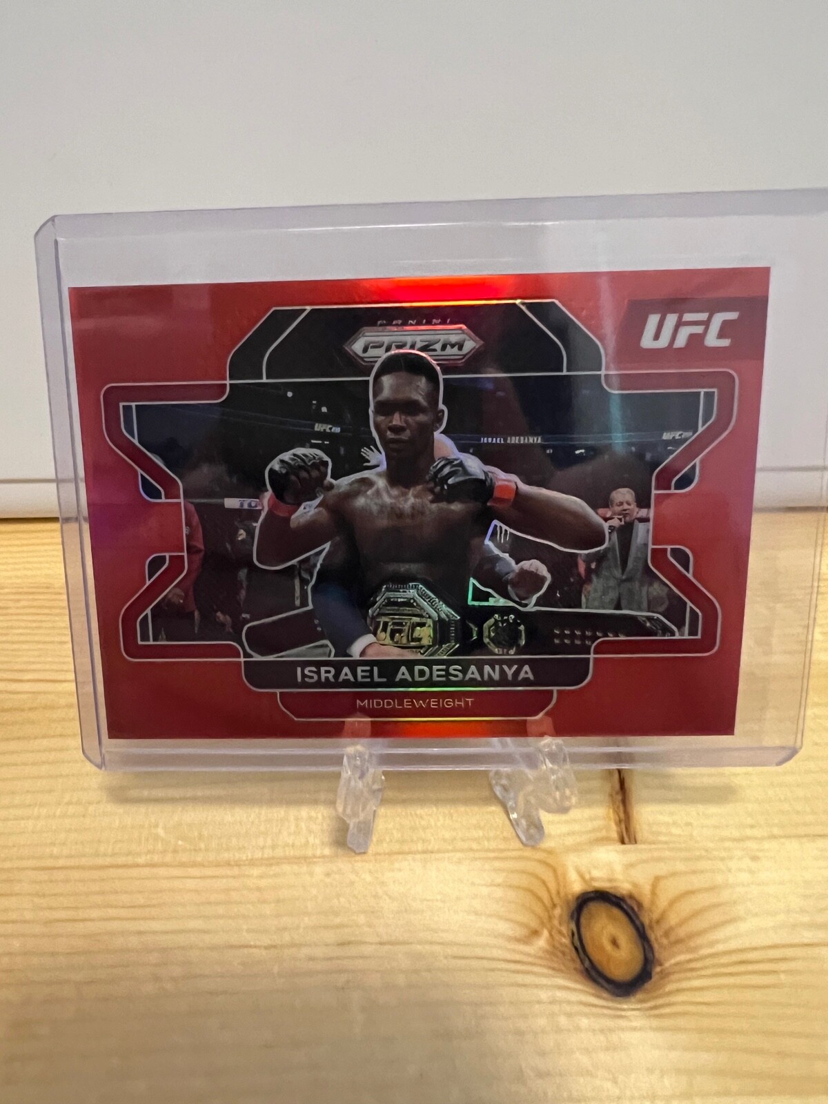 2022 Panini Prizm UFC Israel Adesanya RED PRIZM /299 Card # 23