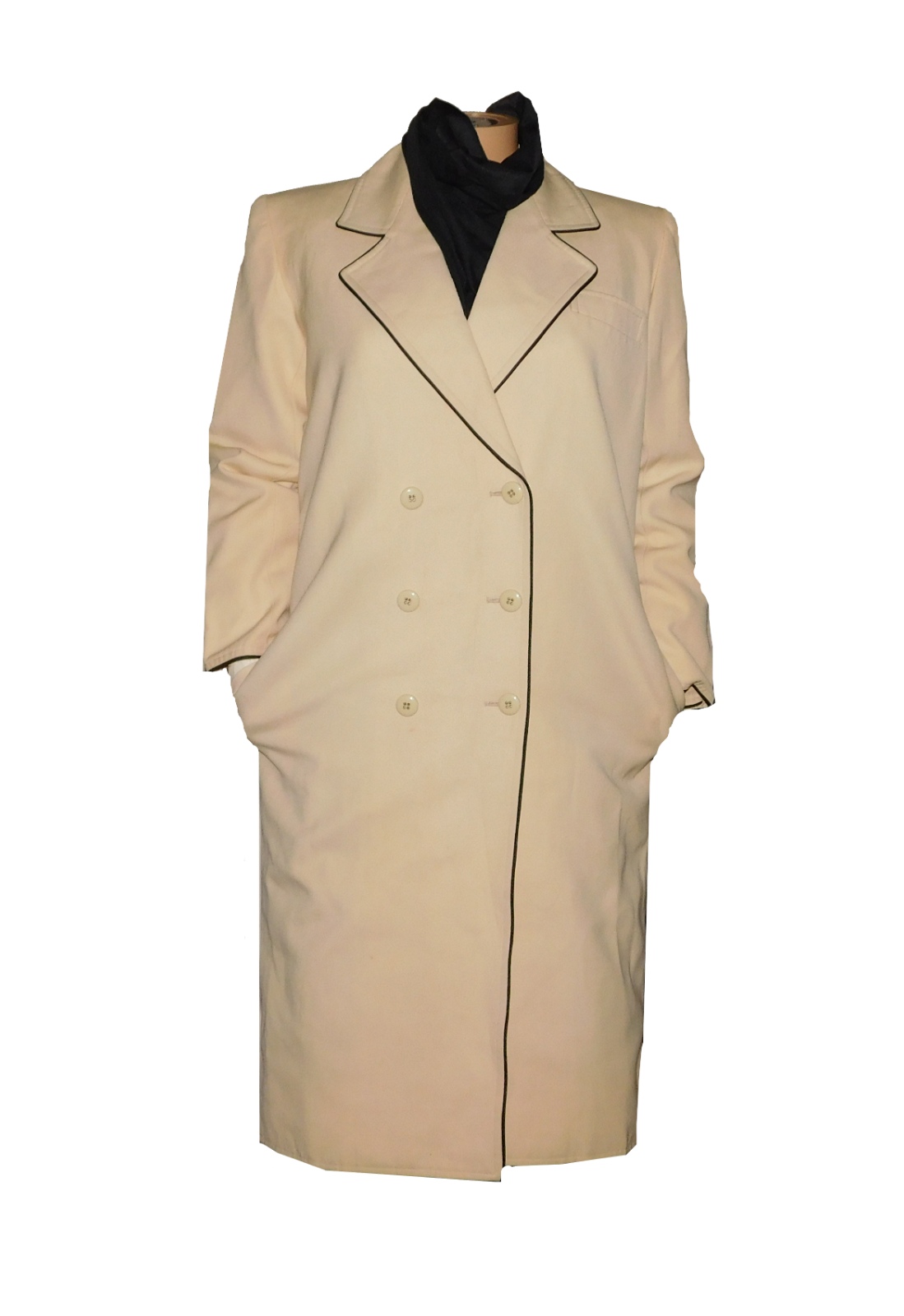 Trench cappotto lana beige Yves Saint Laurent