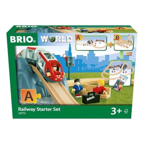 BRIO WORLD Railway Starter Set 33773 Basic set With Travel Train And Figure - Picture 1 of 6