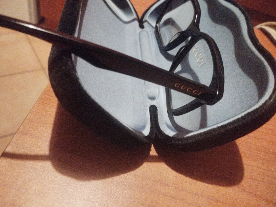 GUCCI GG3719 occhiali da vista acetato nero black eyeglasses Italy - Immagine 2 di 4