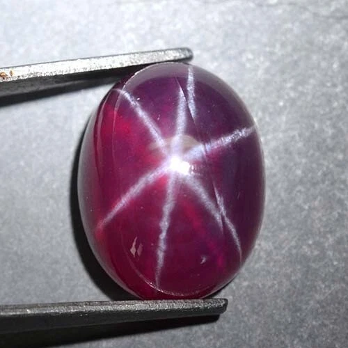 11.70 Ct 13.8x10.6 MM Red Ruby Star Sapphire 6 Rays Lab Created Corundum RRS8658 - Image 2 of 4