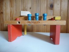 Vintage ancien établi en bois  PLAYSKOOL  jouet ancien avec manques  Pour pièces