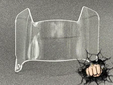 Mini Helmet Chrome Mirror  And Gloss Visors (Hard Style) Riddell Compatible