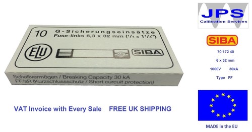 SIBA 70 172 40 6.3x32mm Ultra Rapid Ceramic -Pick A Rating - FF Fuse 1000V x5/10 - Picture 24 of 28