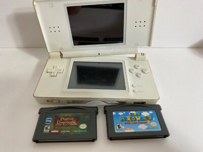 Nintendo DS Lite.White . Used. works but broken where it opens | eBay