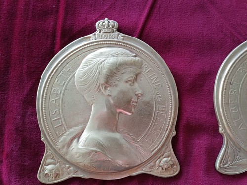 STEMMI DEI REALI BELGA 1916 IN BRONZO - Foto 5 di 11