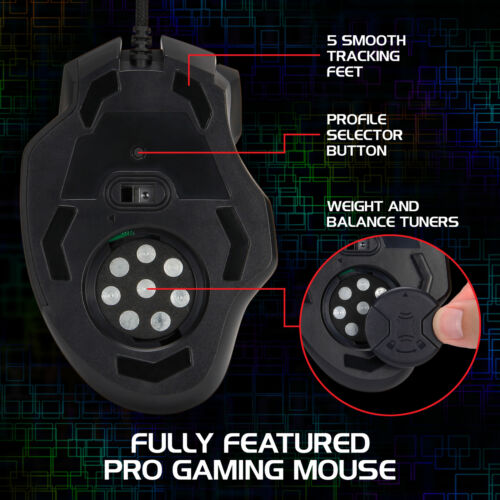 ENHANCE Theorem 2 MMO Gaming Mouse with 13 Programmable Side Buttons - Picture 7 of 9