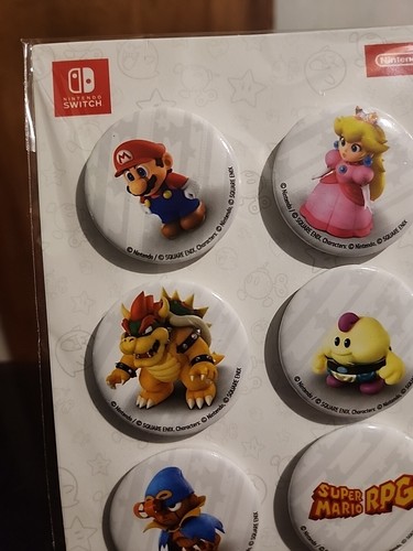 Nintendo Switch Super Mario RPG 6 piece button set - Picture 2 of 8