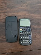 TI-83 Calculator With Slide Cover And Battery Door Texas Instruments Black