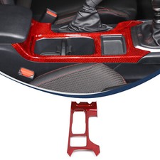 Red Real Carbon Fiber Center Console Water Cup Holder Cover For Subaru WRX 2022+