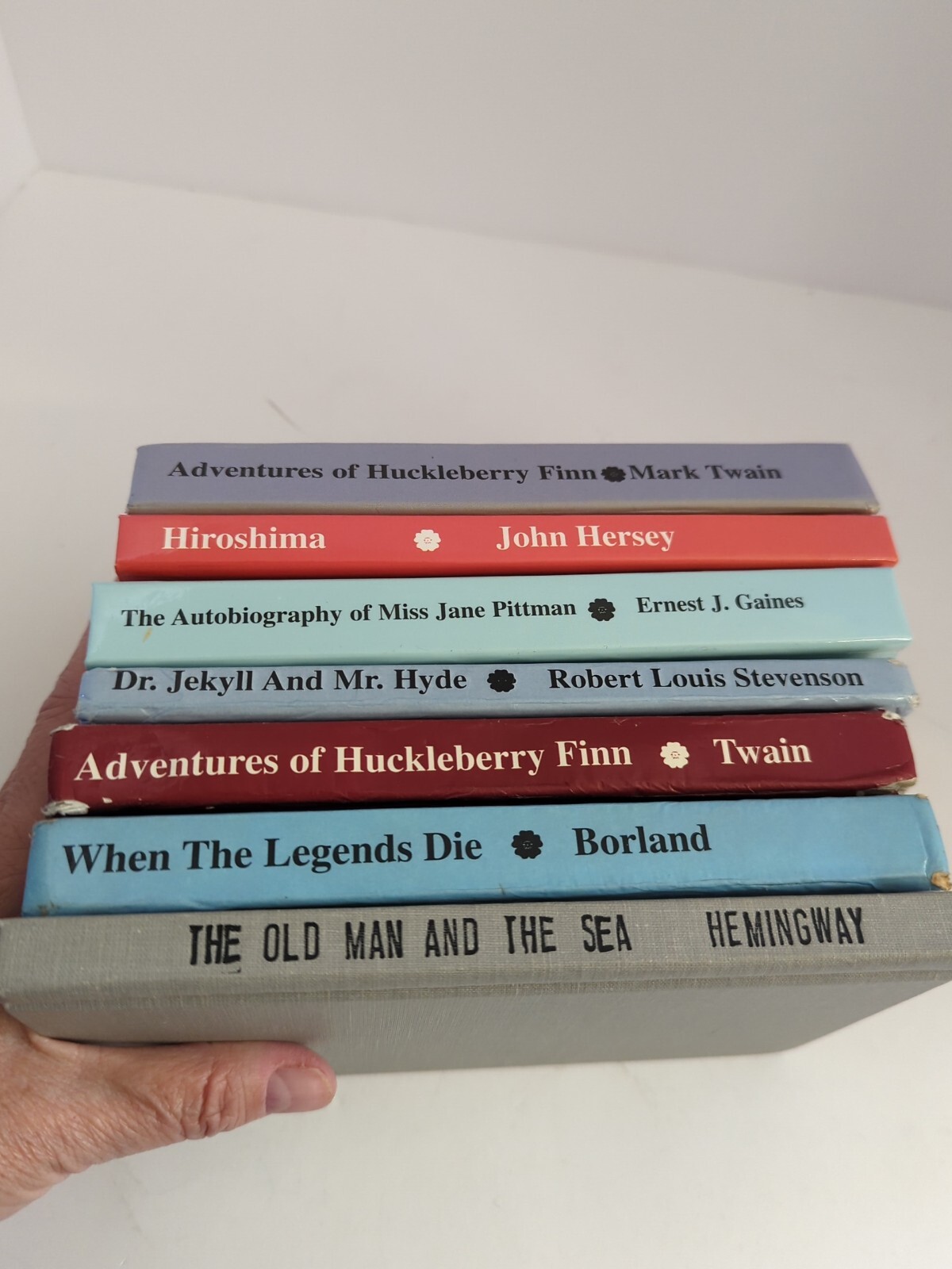 Lot of (5) Everbind Books, Old Man & Sea, Jekyl & Hyde, Huck Finn eBay