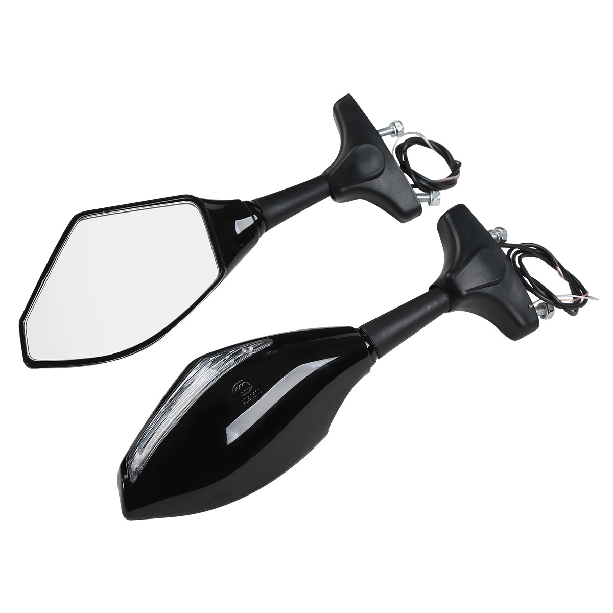 LED Turn Signal Mirrors For Kawasaki Ninja ZX6R 636 & Other Models