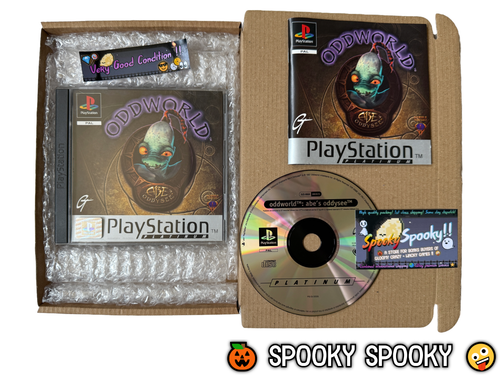 Oddworld Abes Oddysee PS1 Platinum - UK PAL VGC - High Quality Packing - Tracked