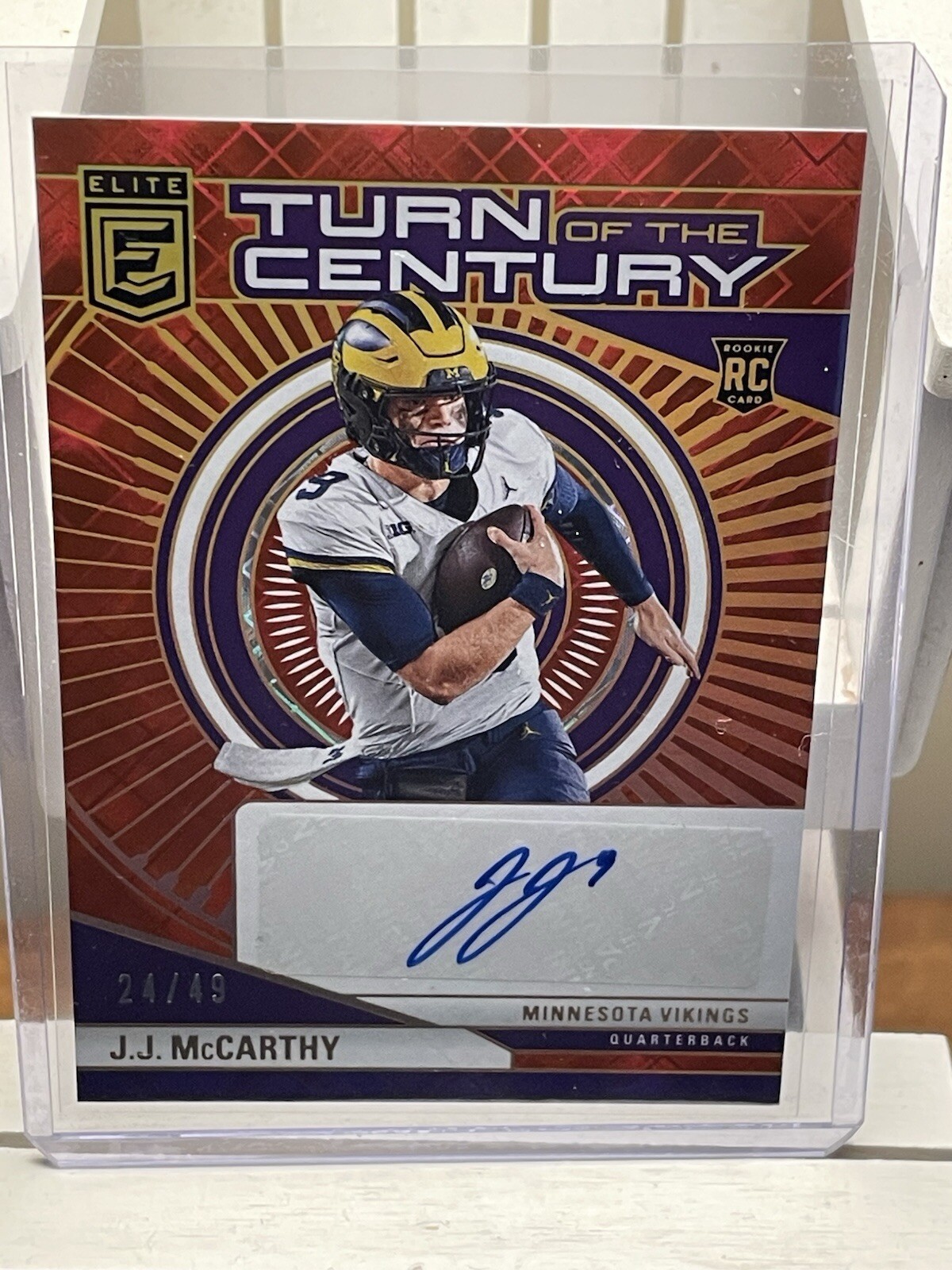 2024 Donruss Elite JJ McCarthy Turn of the Century Auto /49