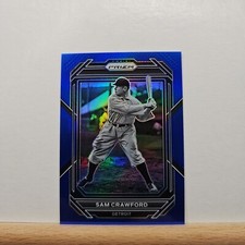 2023 Panini Prizm Baseball Sam Crawford base BLUE Prizm 115/149 card # 230