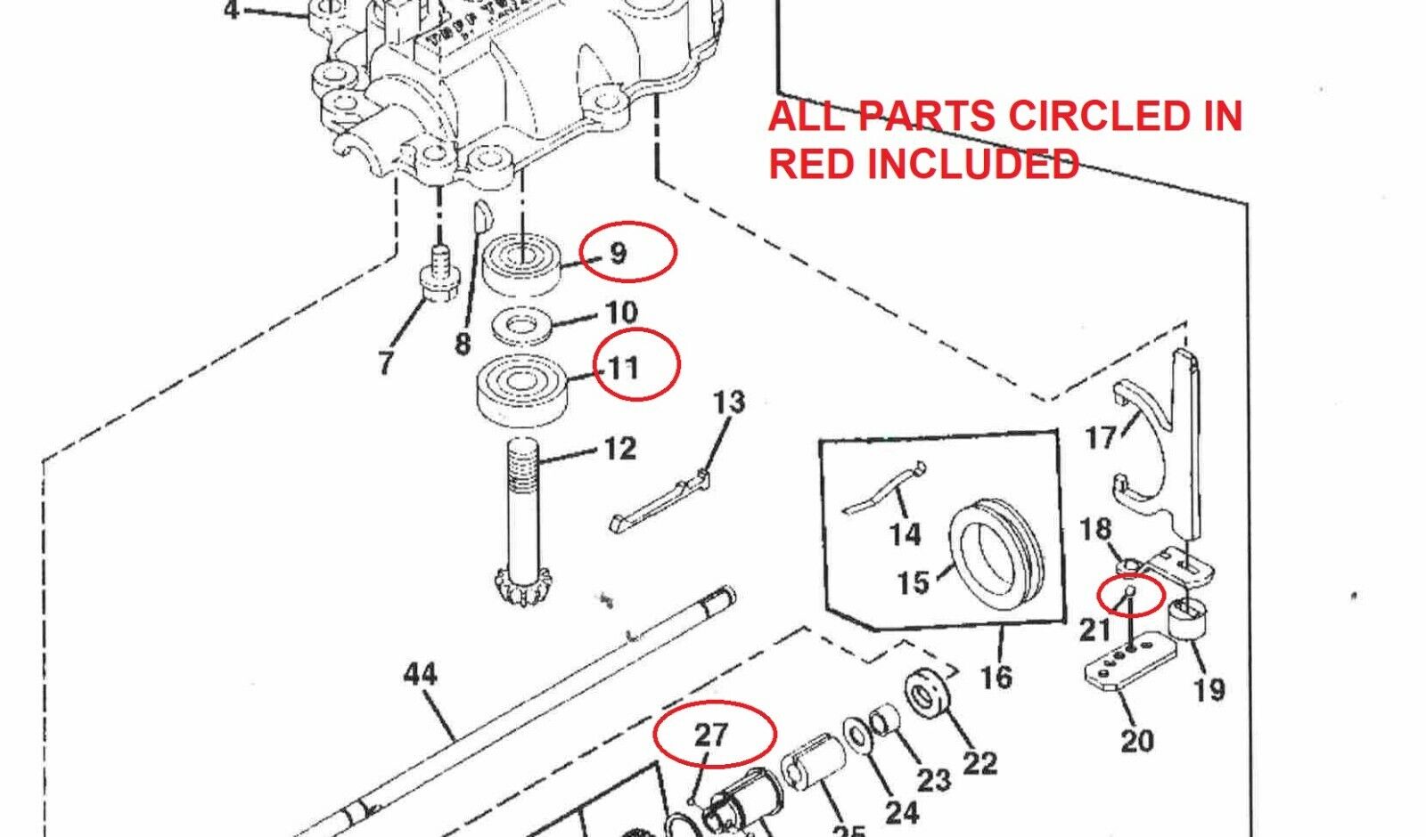 John Deere 5 Speed Transmission Repair Parts 14sb Jx75 See Photos