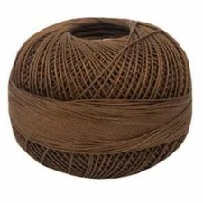 Lizbeth Egyptian Cotton Crochet Thread Size 20 Color 692 Dark Mocha Brown
