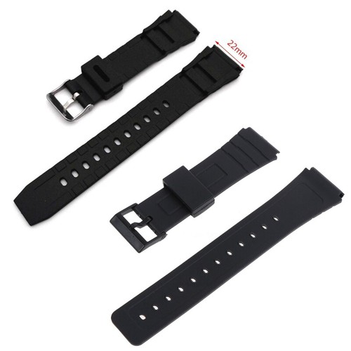 Silicone Rubber Watch Strap Band Deployment Buckle Diver Waterproof 18mm - 22mm - Picture 5 of 10