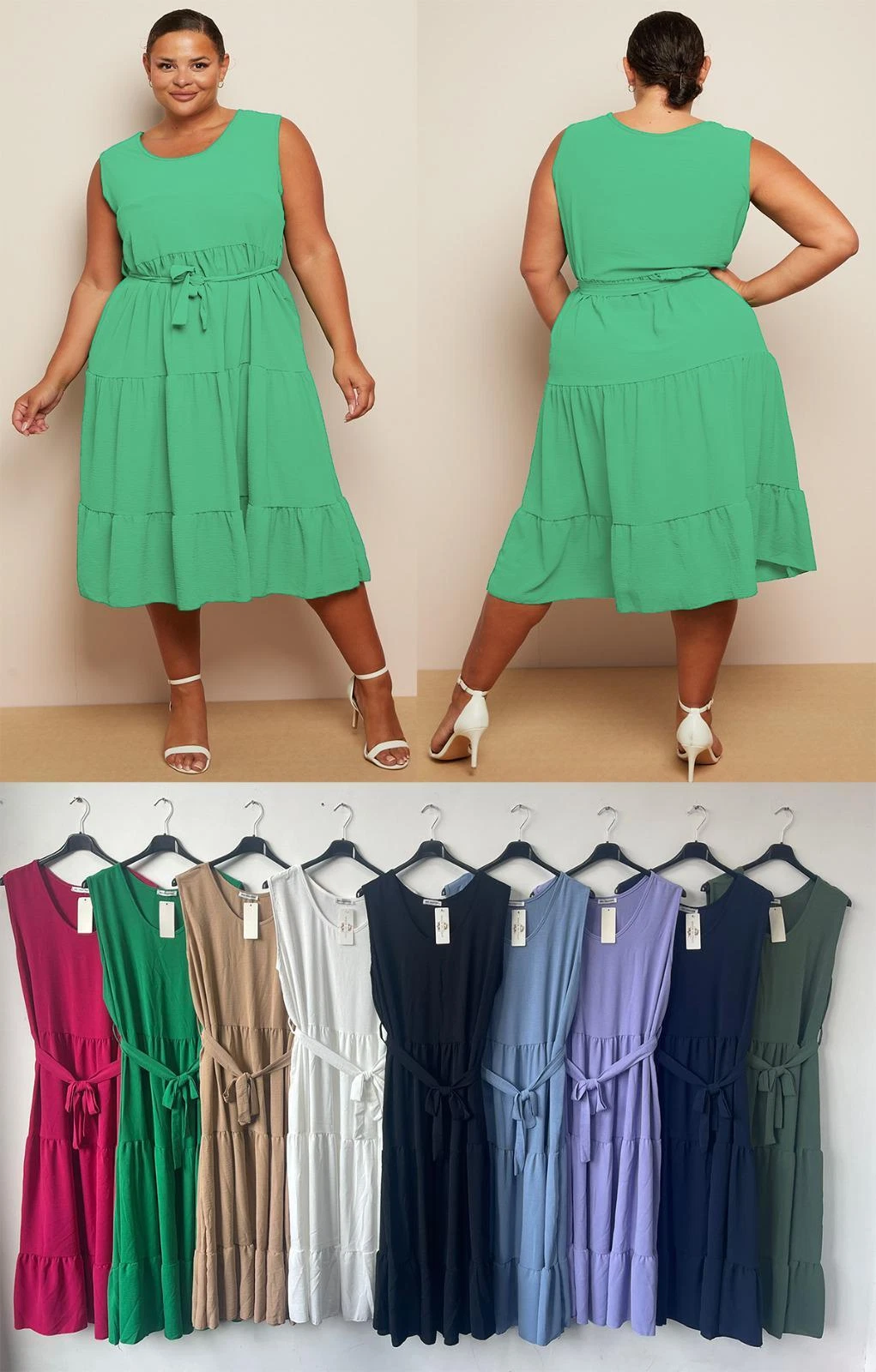 Robe maxi sans manches italienne femme femme sans manches ceinture britannique 8 26 