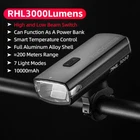 ROCKBROS RHL3000LM Smart Bike Light,USB-C Rechargeable IPX6 Waterproof Headlight