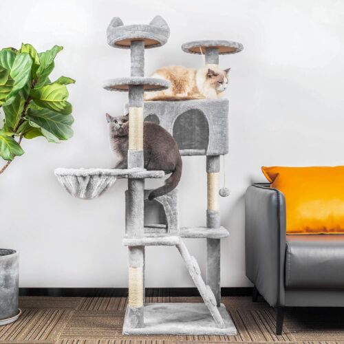 Large Cat Tree Tower Scratching Post Kitten Condo Activity Centre Climbing Frame