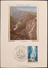1978 Carte FDC 1er jour Ed soie GEORGES du VERDON, LA PALUD