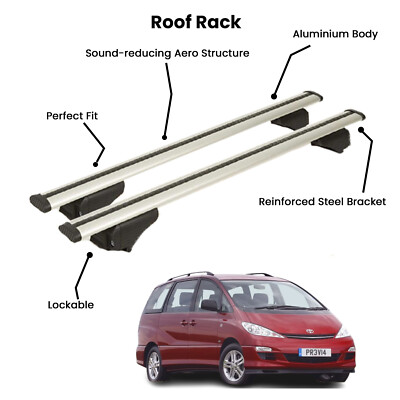 2 Pcs Silver Cross Bars for  TOYOTA  PROACE VAN 2017-
