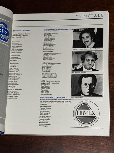 Filmex 1982 Los Angeles International Film Exposition Offical Catalog - Picture 3 of 12