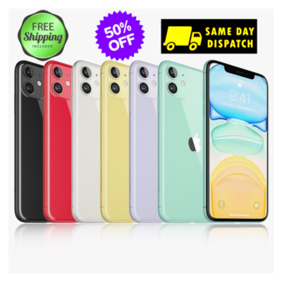Apple iPhone 11 64GB/128GB Black, White, Yellow Unlocked AT&T, Verizon, T-Mobil