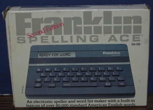 Franklin Spelling Ace Seconda Edizione SA-98 Speller Elettronico - 1987 Vintage - Foto 8 di 10