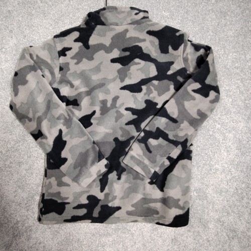 Columbia Fleece Pullover Jacket Gray Camo Quarter Zip Mens Size L - Picture 8 of 13