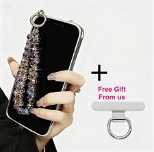 Crystal Beaded Phone Wristlet   Sparkling Cell Phone Lanyard