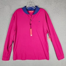 Redvanly Active Shirt Mens Medium Stretch Athletic Briar 1/4 Zip Pullover R2391