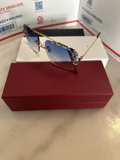 Signature Big C Gold Jagged / Brown Wires Buffalo Horn Woods Buffs Glasses