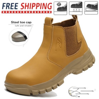 Work Boots Mens Hiking Steel Toe Shoes Safety Shoes Botas De Trabajo Para Hombre