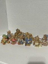 Cherished Teddies Bear Figurines Collection Lot Bundle of 9