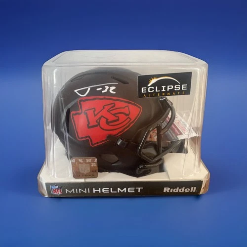 KANSAS CITY CHIEFS TYRANN MATHIEU AUTOGRAPHED SIGNED ECLIPSE MINI HELMET JSA COA